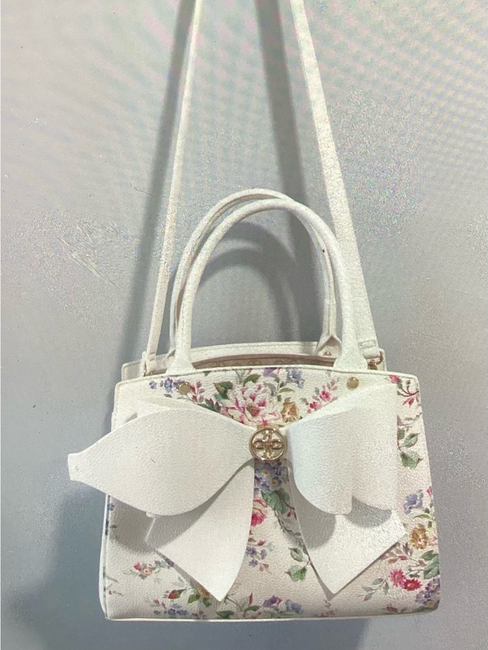 Crossing Floral Bow Tote Shoulder-bag Purse